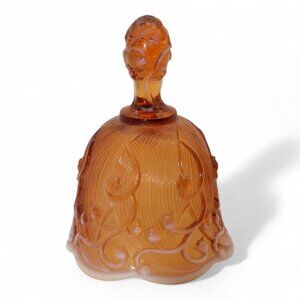 Fenton Opalescent Amber Lily Of The Valley Bell Vintage Decor Collectible Glass
